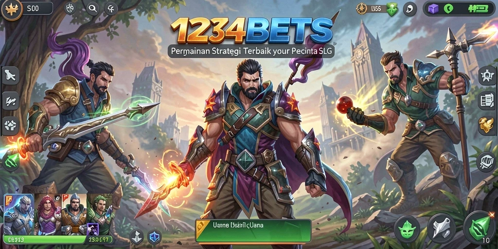 Tangkapan layar utama dari gameplay strategis 1234BETS.