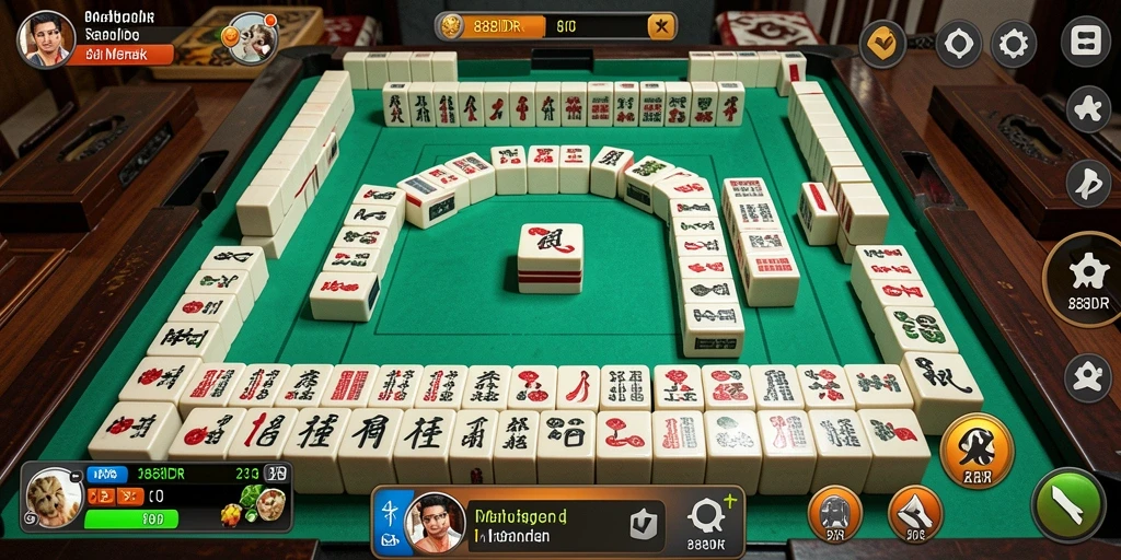 Tampilan gameplay Mahjong yang seru dan mendebarkan di 888IDR.