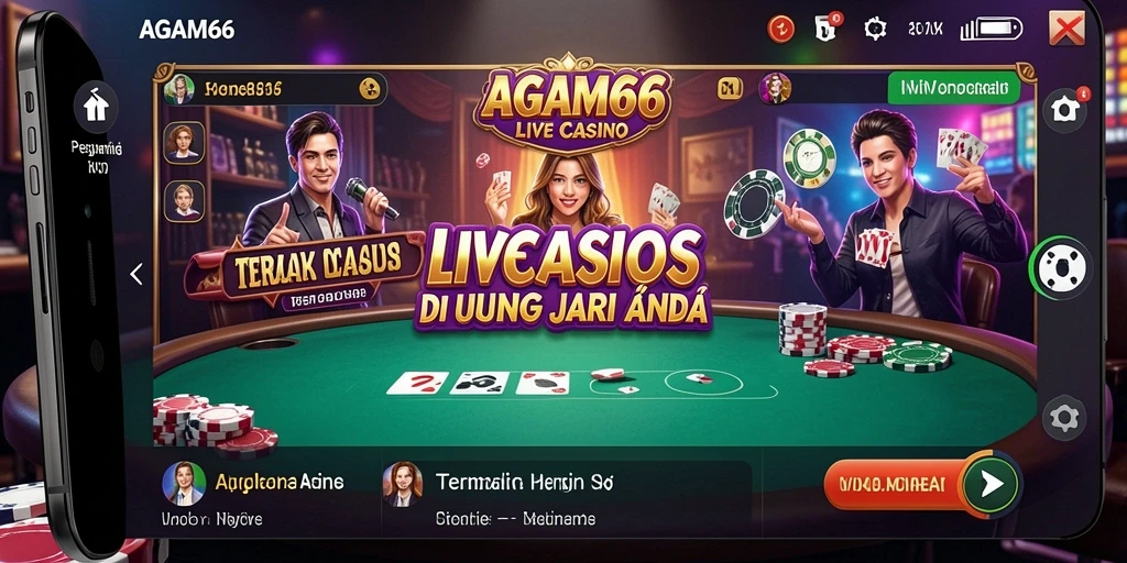 Tampilan gameplay Live Casino yang mendebarkan dan interaktif.