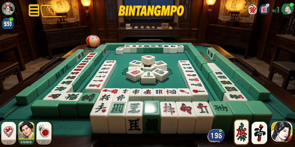 Screenshot BINTANGMPO menampilkan gameplay Mahjong yang mengasyikkan.