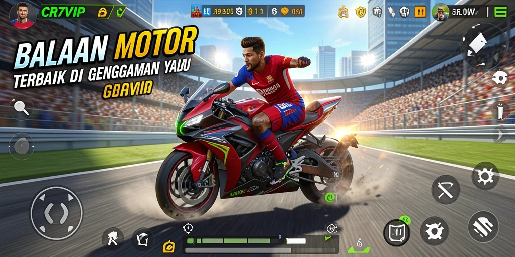 Tangkapan layar gameplay CR7VIP yang intens dan mendebarkan.