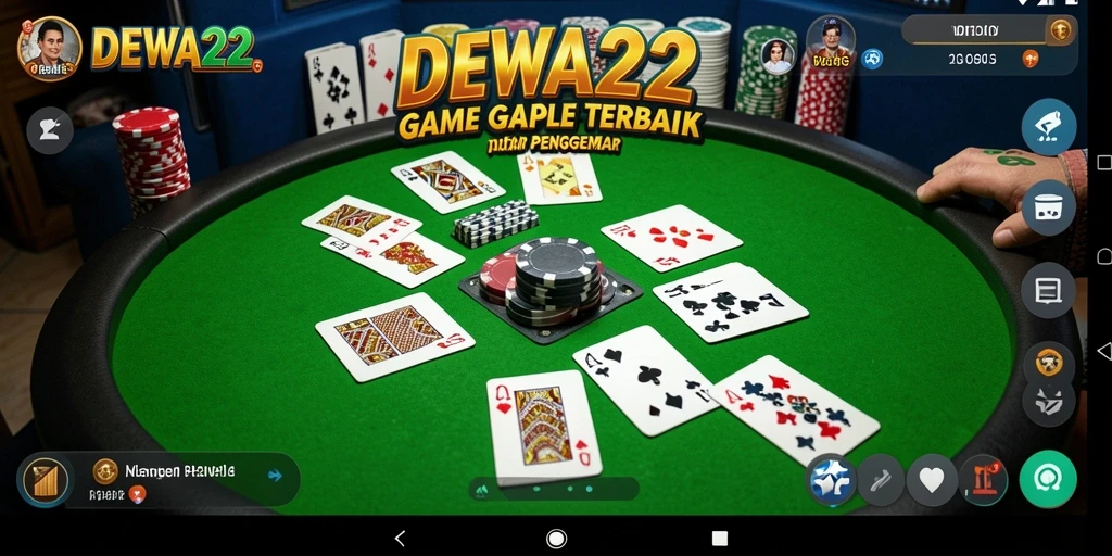 Tampilan seru gameplay Gaple di DEWA22.