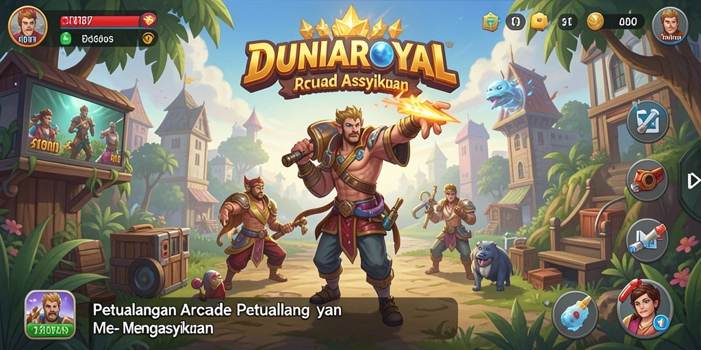 Tampilan gameplay seru dari DUNIAROYAL yang penuh tantangan.