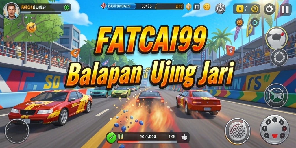 Screenshot gameplay FATCAI99 dengan balapan yang seru dan menantang.
