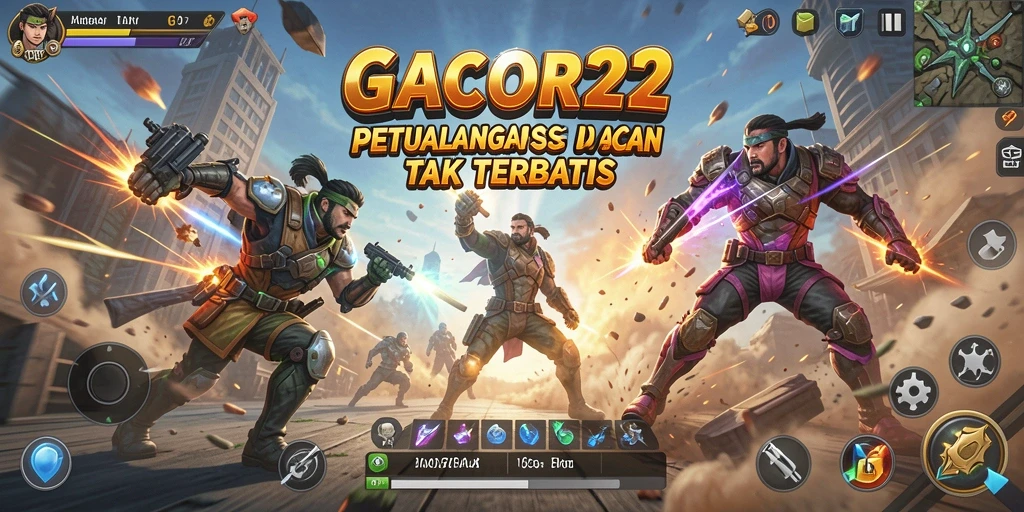 Screenshot GACOR22 menampilkan aksi seru dalam pertempuran intens.