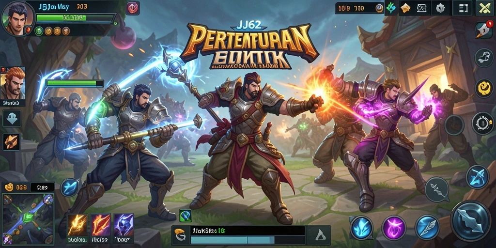 Tampilan gameplay JJ62 yang seru dan menantang di arena pertempuran.