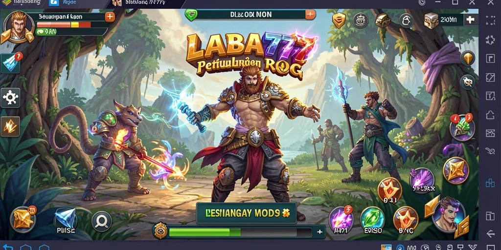 Tangkapan layar LABA777 menampilkan aksi mendebarkan dalam pertarungan RPG.