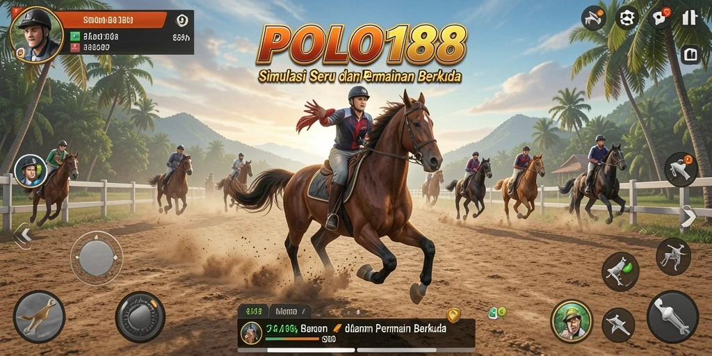 Screenshot gameplay POLO188 yang menunjukkan keseruan berkuda.