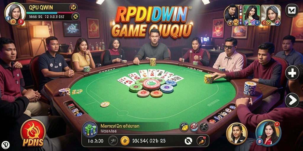 Screenshot gameplay RPIDWIN menunjukkan serunya bermain QiuQiu.