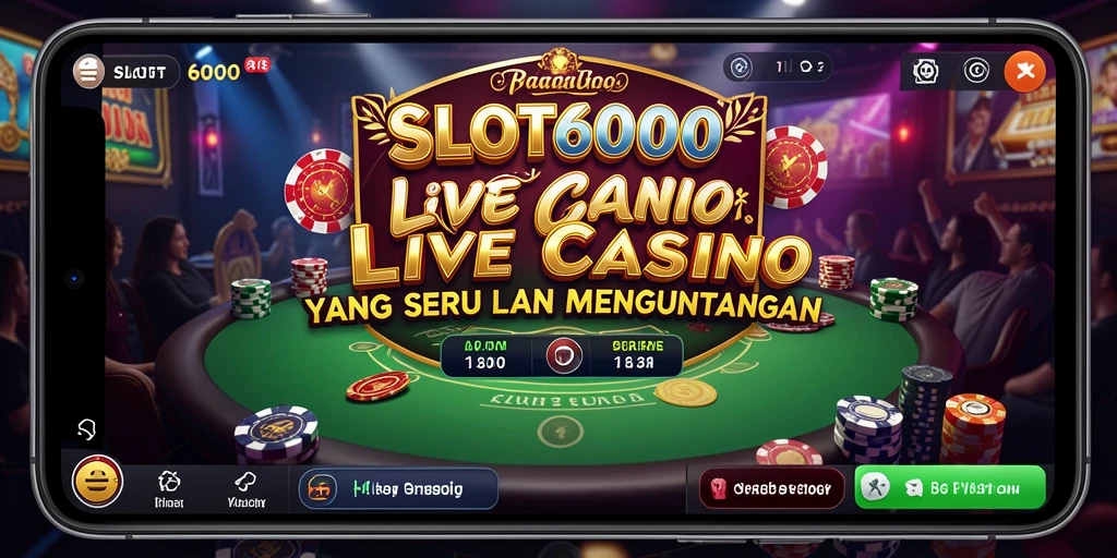 Gameplay Live Casino di SLOT6000 yang mendebarkan dan interaktif.