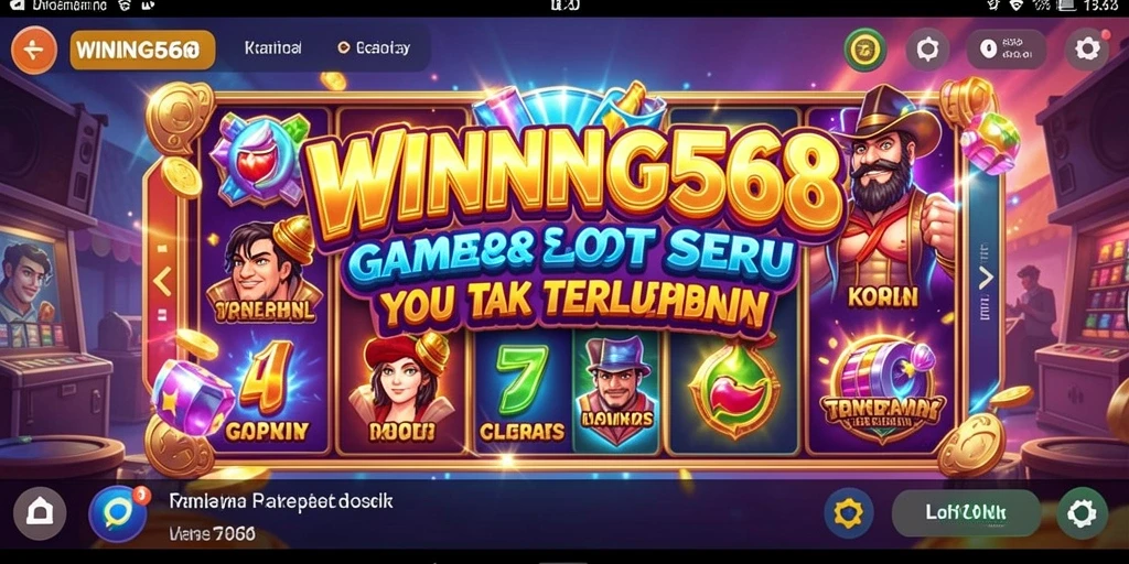 Tampilan gameplay seru dalam game Slot WINNING568.