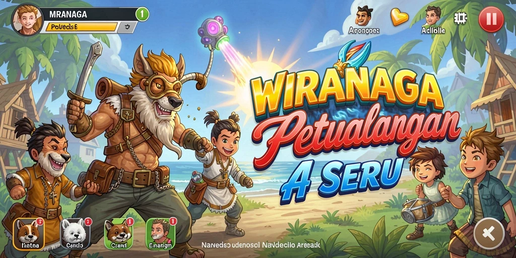 Screenshot gameplay WIRANAGA menampilkan aksi cepat dan keseruan arcade.