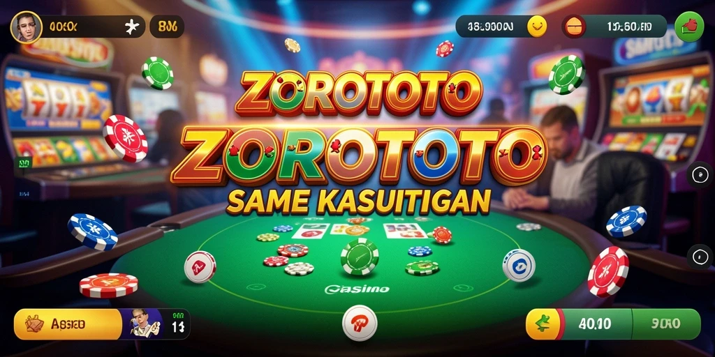 Tampilan dinamis permainan Kasino ZOROTOTO yang menarik.